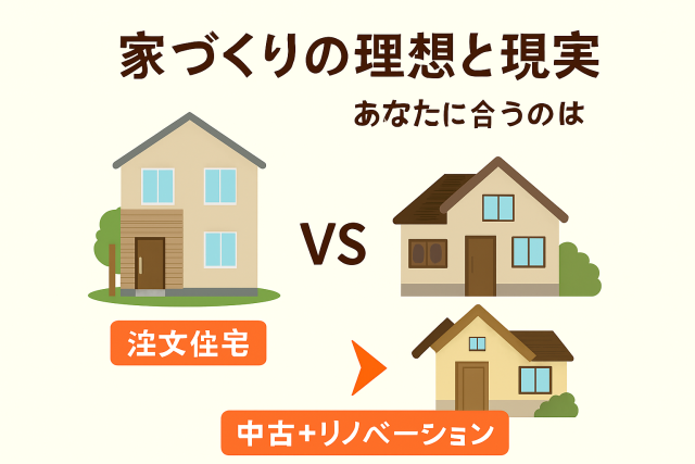 家づくりの理想と現実|注文住宅 vs 中古+リノベーション、あなたに合うのは?